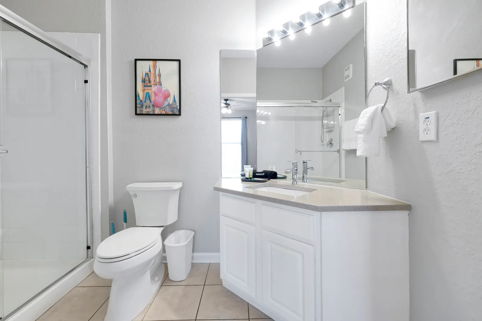 Bright and clean master bathroom